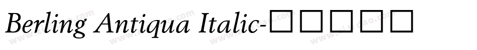 Berling Antiqua Italic字体转换